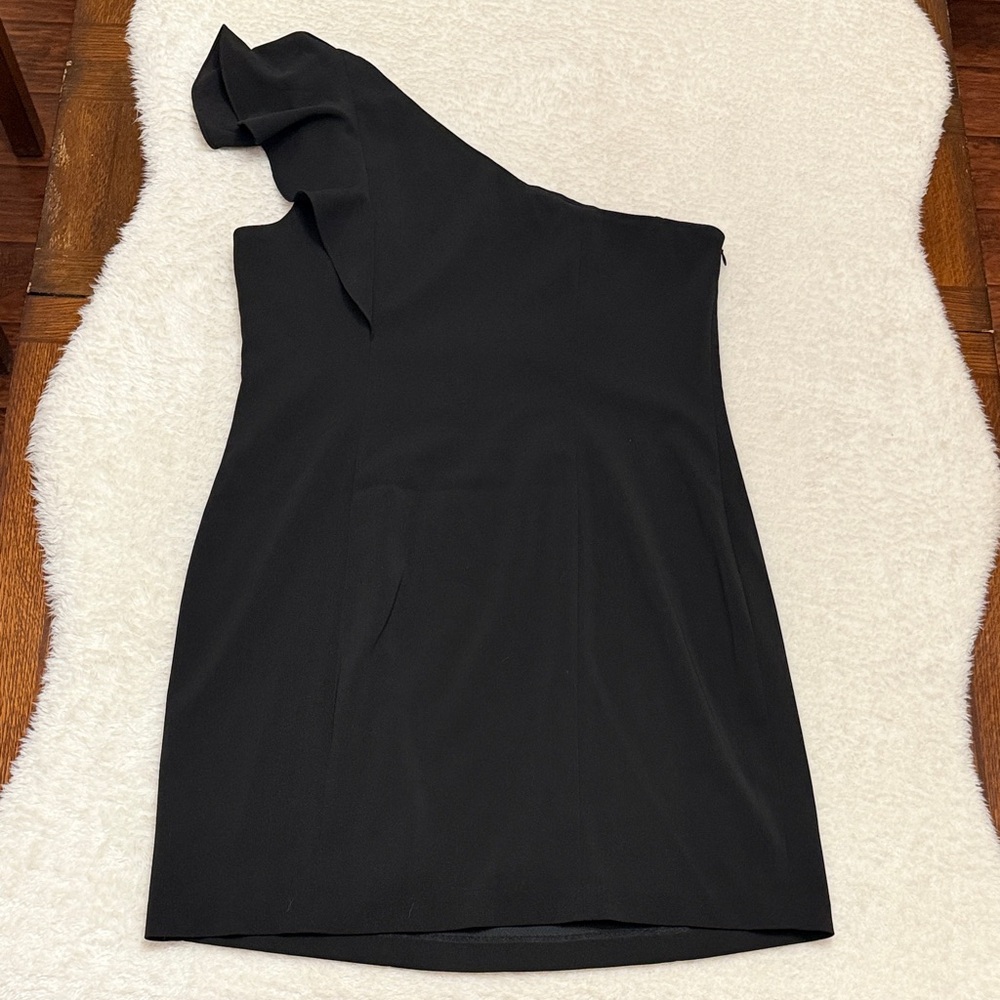 WHBM One-Shoulder Ruffle Sheath Dress - Picture 4 of 7